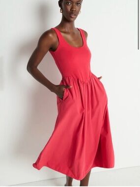 Nation LA Fiona Sleeveless Red Midi Tank Dress NWT Size Small